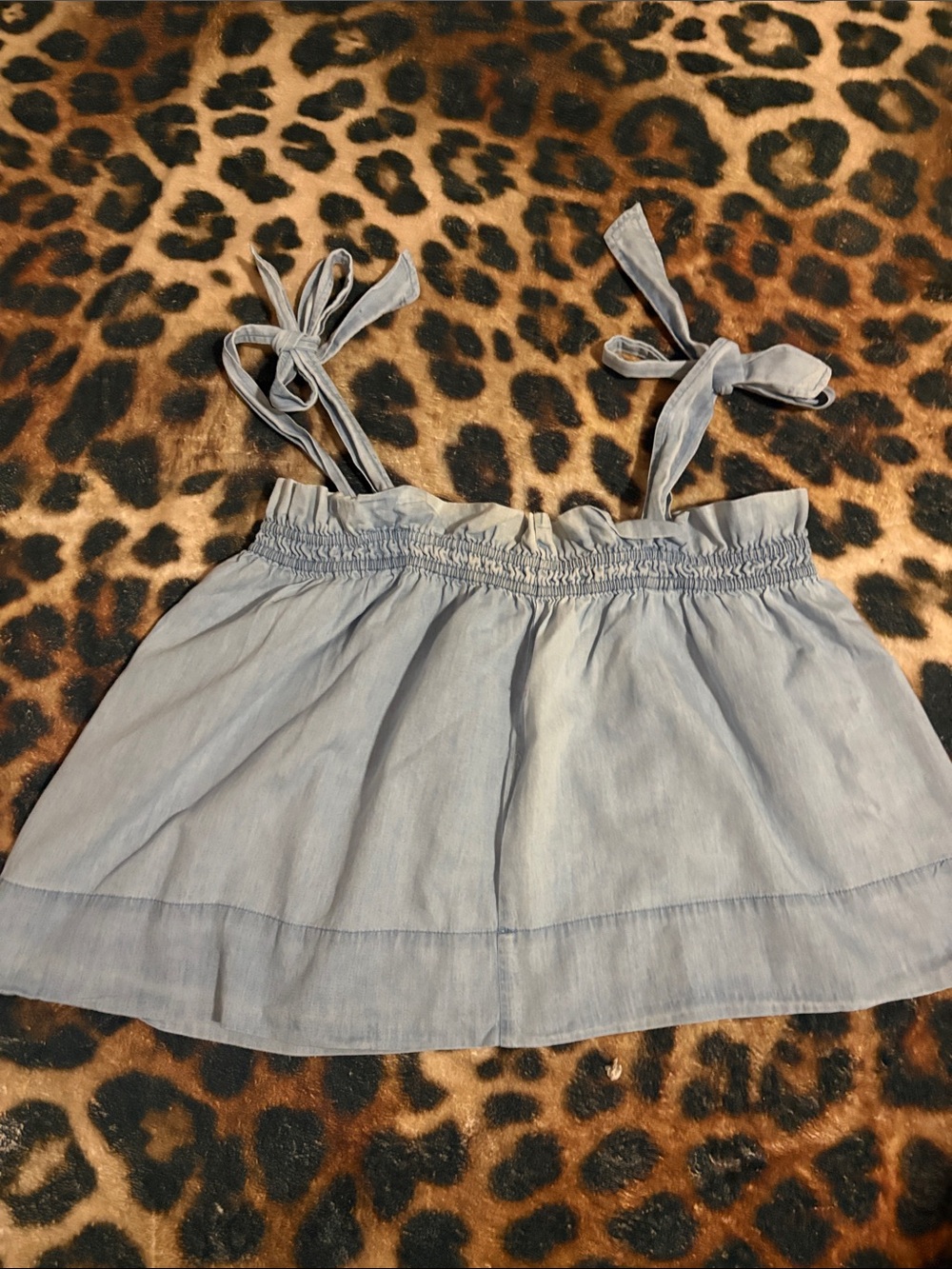Express Light Blue Tie-Shoulder Girls' Tank Top